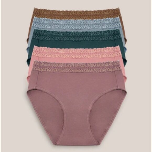 Kindred Bravely HighWaisted Postpartum Underwear 5 Pack Size M Dusty Hues NWT - Picture 2 of 13